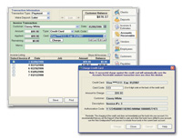 Bookkeeper 2006 Process Credit Cards Screen Shot