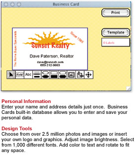 Businesscards MAC Screen Shot